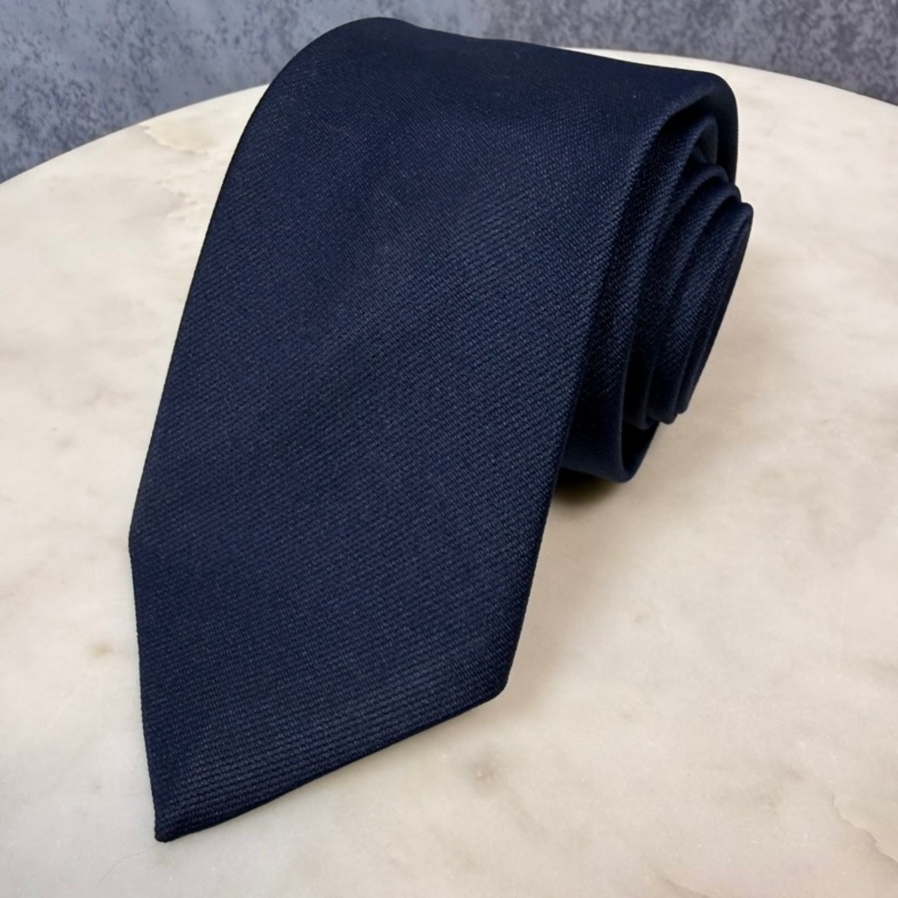 Ketch Necktie Mens OS Blue Solid Classic Woven Twill Polyester Tie